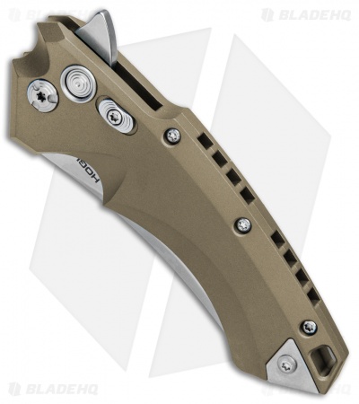 Hogue Knives X5 Wharncliffe Flipper Knife FDE (3.5" Stonewash) 34564