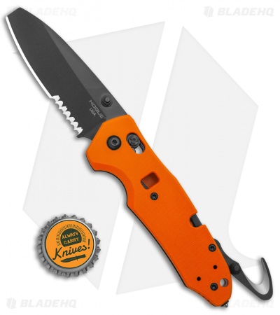 Hogue Trauma First Response Tool Knife Textured Orange G-10 (3.2" Black Serr) 