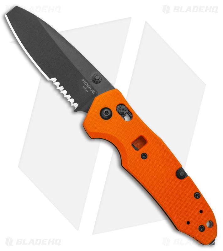 Hogue Trauma First Response Tool Knife Textured Orange G-10 (3.2" Black Serr) 