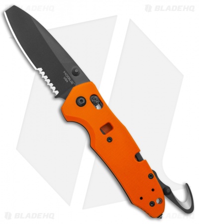 Hogue Trauma First Response Tool Knife Textured Orange G-10 (3.2" Black Serr) 