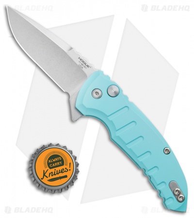 Hogue X1 Microflip Flipper Knife Matte Aquamarine (2.6" Stonewash) 24173