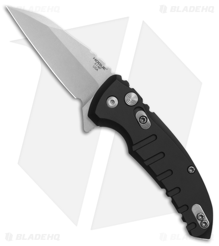 Hogue X1 Microflip Wharncliffe Flipper Knife Matte Black (2.6" SW) 24160
