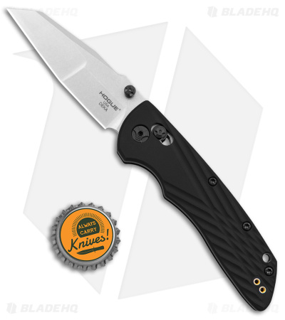 Hogue Knives Deka MagnaCut Wharncliffe Knife Black Polymer (3.25" Stonewash)