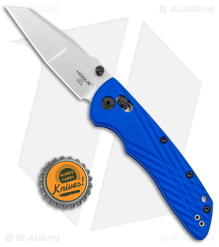 Hogue Knives Deka MagnaCut Wharncliffe Knife Blue Polymer (3.25" Stonewash)