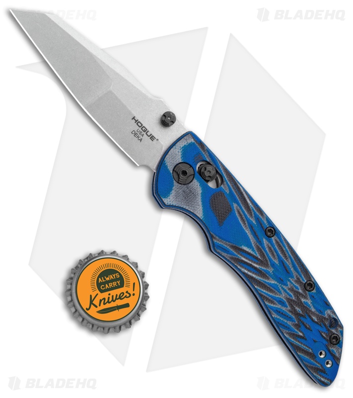 76,エコカ Hogue Deka Wharncliffe Knife | Blue + SW 20CV | Blade HQ