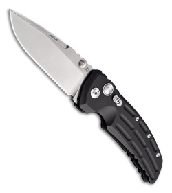 Hogue Knives EX01 Knife Black Aluminum Handle Drop Point (3.5" Tumble Plain)