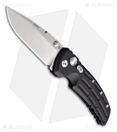 Hogue Knives EX01 Knife Black Aluminum Handle Drop Point (3.5" Tumble Plain)