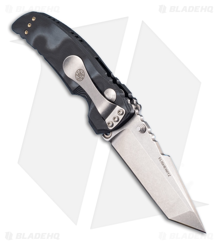 Hogue Knives EX01 Knife Black G10 Handle Tanto Blade (3.5" Tumble Plain)
