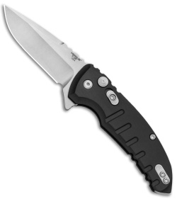 Hogue X1 Microflip Drop Point Flipper Knife Matte Black (2.6" Stonewash) 24172