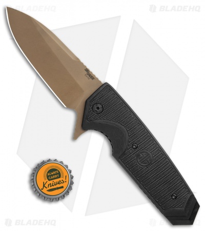 Hogue Sig Sauer EX-02 Spear Point Flipper Knife Black G-10 (3.75" FDE)