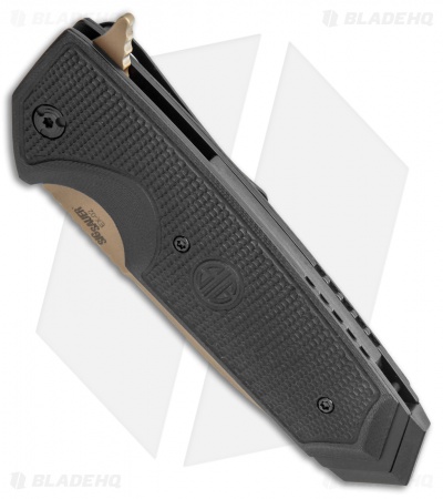 Hogue Sig Sauer EX-02 Spear Point Flipper Knife Black G-10 (3.75" FDE)