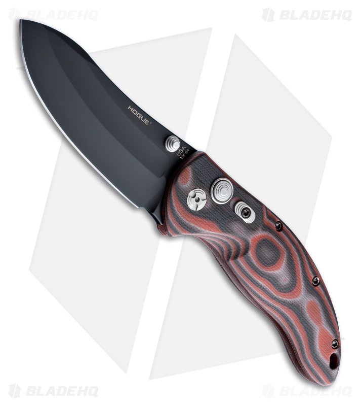 HOGUE SVI Tiki エボニー (黒檀）グリップ - アンビカット Hogue Folding Knives | X-5 Spear Point G-Mascus (3.5