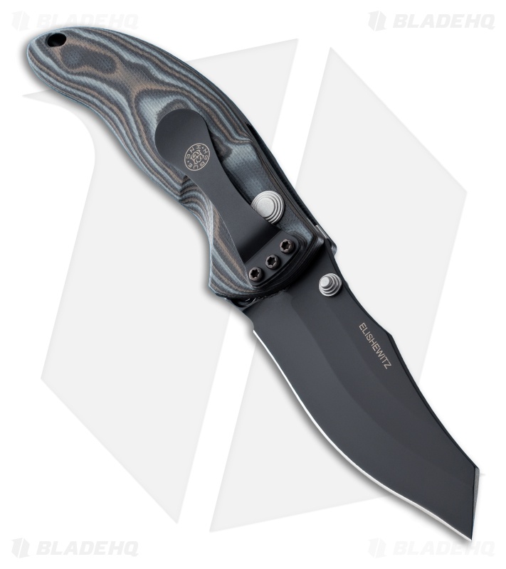 Hogue Knives EX04 Wharncliffe Knife Black/Gray GMascus (3.5" Plain) 34469