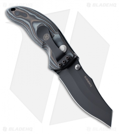Hogue Knives EX04 Wharncliffe Knife Black/Gray GMascus (3.5" Plain) 34469