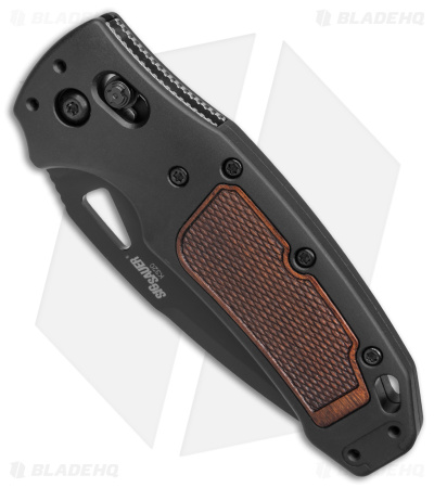Hogue Sig K320 Classic AXG Drop Point Knife Black Aluminum + Walnut (3.5" Black)