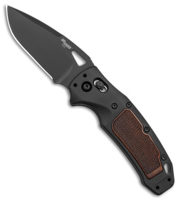 Hogue Sig K320 Classic AXG Drop Point Knife Black Aluminum + Walnut (3.5" Black)