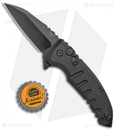 Hogue X1 Microflip Wharncliffe  Flipper Knife Matte Black (2.6" Black) 24166