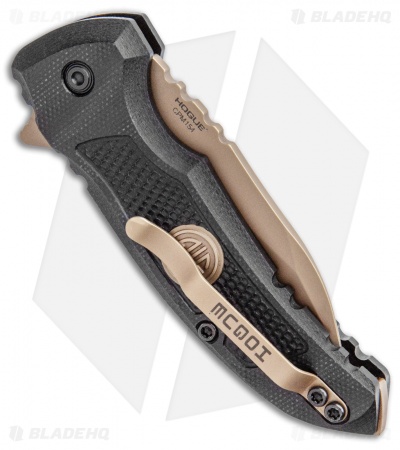Hogue Sig Sauer X1 Microflip Wharncliffe Flipper Knife Black G-10 (2.6" FDE)