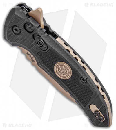Hogue Sig Sauer X1 Microflip Wharncliffe Flipper Knife Black G-10 (2.6" FDE)