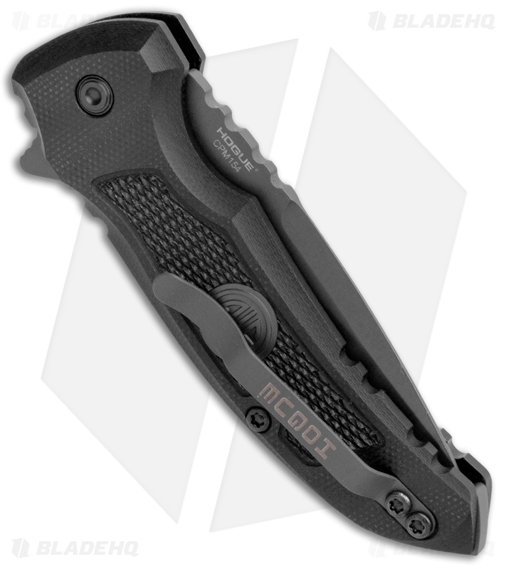 Hogue X1 Microflip Drop Point Flipper Knife Black Sig Medallion (2.6" Gray) 