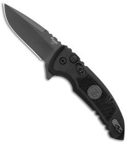 Hogue X1 Microflip Drop Point Flipper Knife Black Sig Medallion (2.6" Gray) 