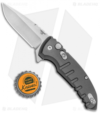 Hogue X1 Microflip Drop Point Flipper Knife Matte Gray (2.6" Stonewash) 24172