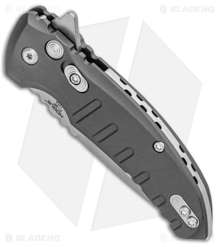 Hogue X1 Microflip Drop Point Flipper Knife Matte Gray (2.6" Stonewash) 24172