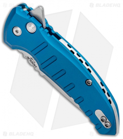 Hogue X1 Microflip Flipper Knife Matte Blue Aluminum (2.6" Stonewash) 24178