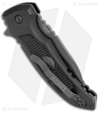 Hogue X1 Microflip Wharncliffe Flipper Knife Black Sig Medallion (2.6" Gray) 