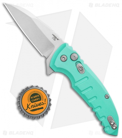 Hogue X1 Microflip Wharncliffe Flipper Knife Matte Aqua (2.6" SW) 24163