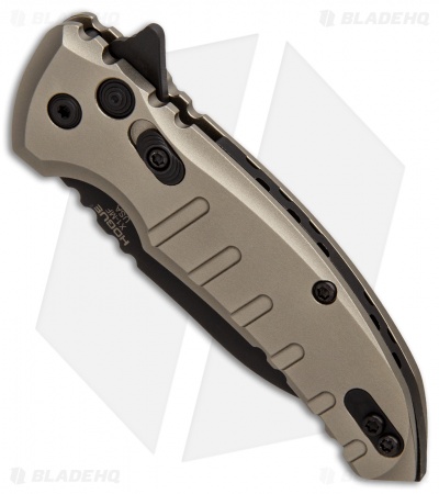 Hogue X1 Microflip Wharncliffe Flipper Knife Matte FDE (2.6" Black) 24167