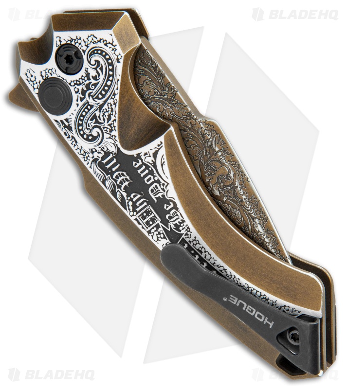 Hogue Knives/Outlaw Ordnance/Manspot X5  Flipper Knife (3.5" Bronze) Exclusive