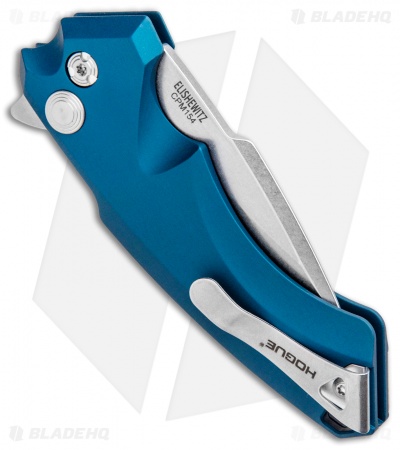 Hogue Knives X5 Flipper Knife Blue Aluminum (3.5" Stonewash) 34573
