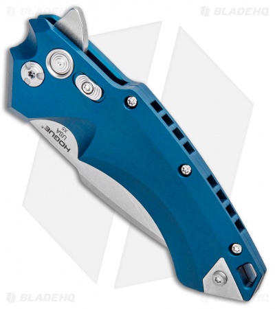 Hogue Knives X5 Flipper Knife Blue Aluminum (3.5" Stonewash) 34573