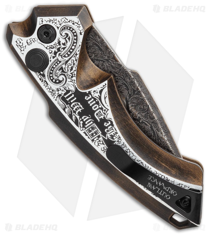 Hogue Knives/Outlaw Ordnance/Manspot X5  Automatic Knife (3.5" Bronze) Exclusive