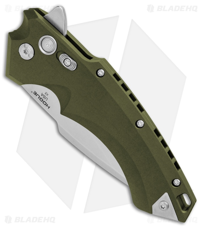 Hogue Knives X5 Spear Point Flipper Knife OD Green (4" Stonewash) 34551