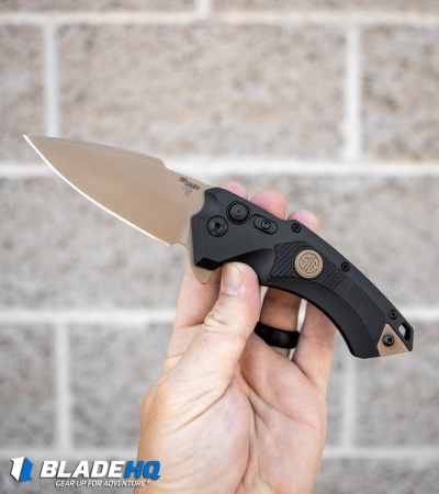 Hogue Sig Sauer X5 Spear Point Flipper Knife Black (3.5" FDE) 36570