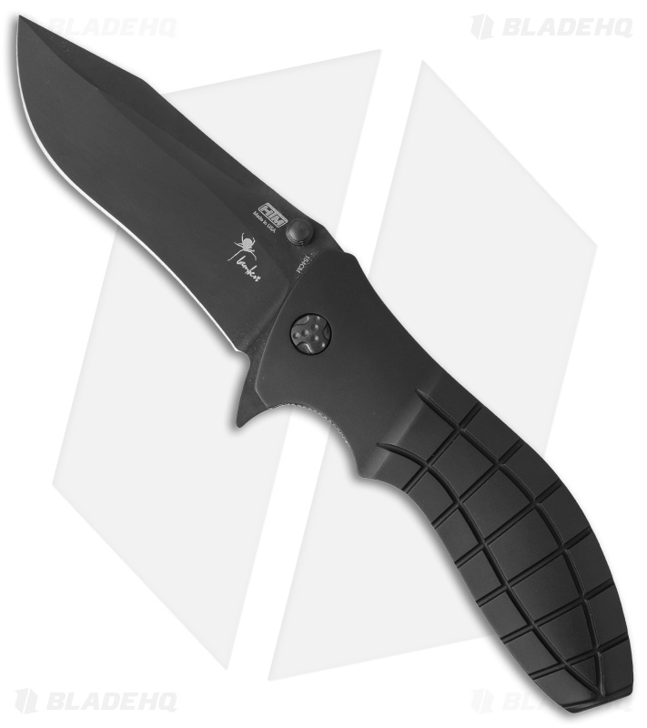 HTM Kirby Lambert Snap Clip Point Spring Assisted Knife Black (3.5" Black)