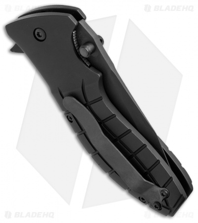 HTM Kirby Lambert Snap Clip Point Spring Assisted Knife Black (3.5" Black)