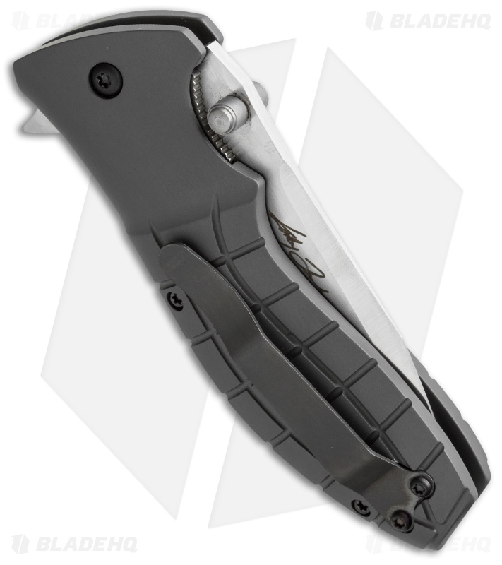 HTM Kirby Lambert Snap Tanto Spring Assisted Knife Gray (3.5" Satin)