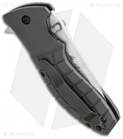 HTM Kirby Lambert Snap Tanto Spring Assisted Knife Gray (3.5" Satin)