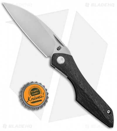 Isham Bladeworks Abstruse Front Flipper Knife Carbon Fiber (2.8" Satin)