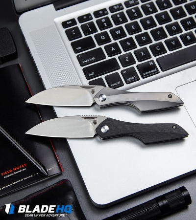 Isham Bladeworks Abstruse Front Flipper Knife Carbon Fiber (2.8" Satin)
