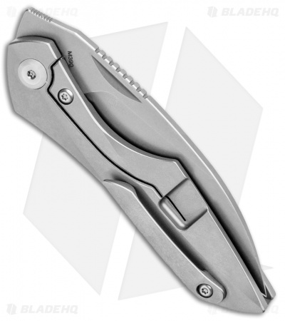 Isham Bladeworks Abstruse Front Flipper Knife Titanium (2.8" Satin)