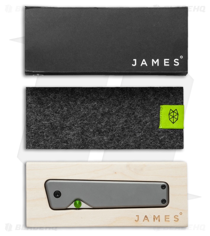 James The Chapter Frame Lock Knife Black Titanium (2.75