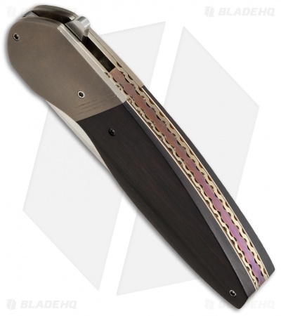 JD van Deventer Model A Gent Folder Knife Black Ivory Wood (3" Satin)
