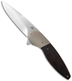 JD van Deventer Model A Gent Folder Knife Black Ivory Wood (3" Satin)