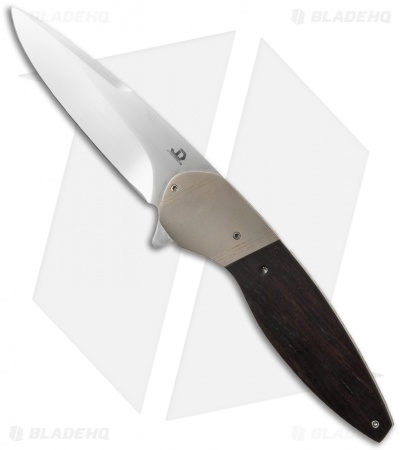JD van Deventer Model A Gent Folder Knife Black Ivory Wood (3" Satin)