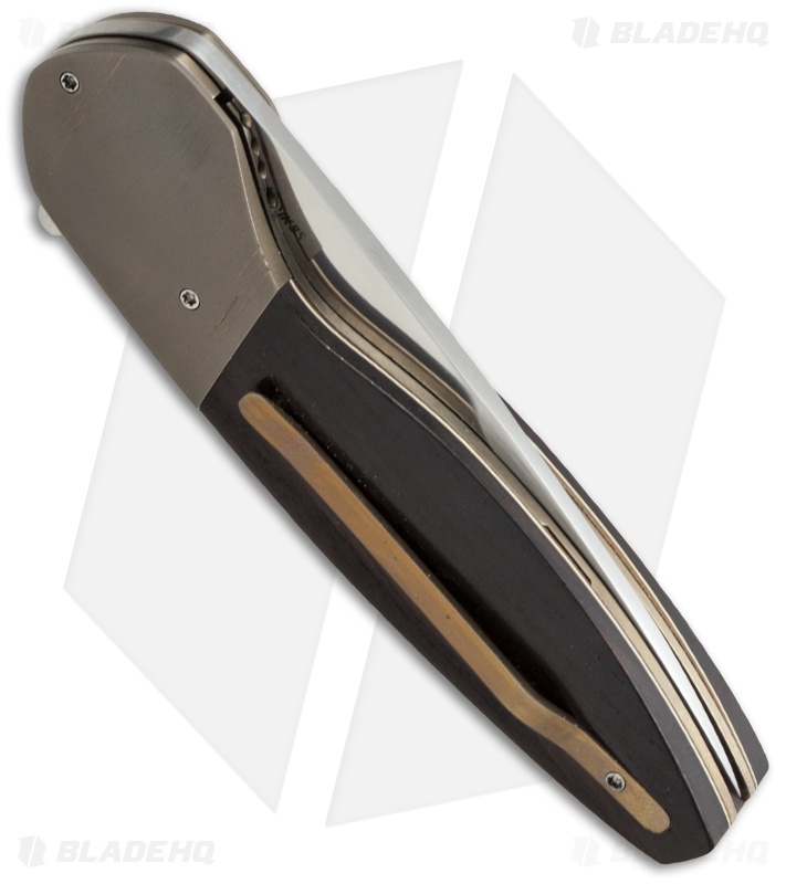 JD van Deventer Model A Gent Folder Knife Black Ivory Wood (3" Satin)