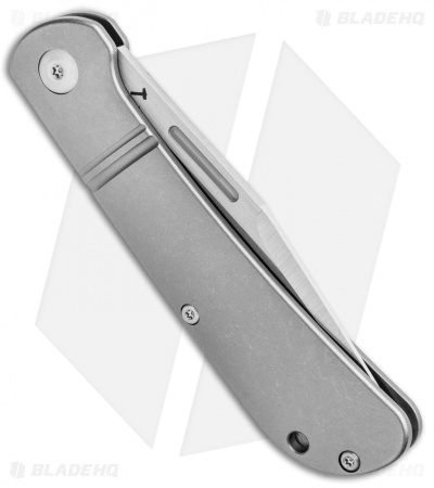 J.E. Made Lanny's Clip Slip Joint Knife Smooth Ti (3.08" Hand Ground Satin) 